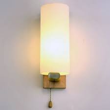 Mingben Modern Led Wall Lamps Bedroom Bedside Lamps Banheiro Night Light Wood Glass E Bathroom Lights Wall Decorate The Wood Wall Lamps Wall Lamp Led Wall Lamp