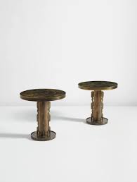 The table is constructed from thin layers of bronze over pewter. Philip Laverne And Kelvin Laverne Pair Of After Picasso End Tables 1960s Design New York Monday December 12 2016 Lot 27 Phillips