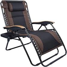 Not a big deal which is. Amazon Com Luckyberry Deluxe Oversized Padded Zero Gravity Chair Xl Brown Black Cup Holder Lounge Patio Chairs Outdoor Yard Beach Support 350lbs Brown Garden Outdoor