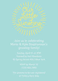 A baby shower celebrates the special arrival of a new member of the family, and it makes sense that the baby shower invitation card should be just as special. Our Little Sunshine Baby Shower Invitation Paper Source
