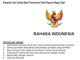 Contoh Soal Tes Cpns Bahasa Indonesia Dan Kunci Jawaban Pembahasan Portal Dadang Jsn