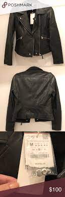 Hp Nwt Zara Faux Leather Biker Jacket Black Zara Leather Jacket Jackets For Women Faux Leather Biker Jacket