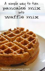 How Make Waffles With Pancake Mix One Easy Trick Recipe Waffle Mix Recipes Waffle Maker Recipes Waffles From Pancake Mix