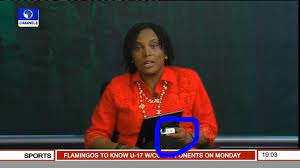 Best female tv presenter ( archived) (12). Photo Channels Presenter Seen Using A Power Bank On Live Tv Tv Movies Nigeria