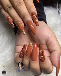 Here are 13 of the best celeb coffin nail looks on instagram. Pinterest Shaila Follow For More Orange Nails Cute Nails For Fall Fall Acrylic Nails