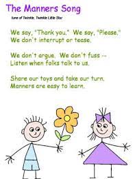 The Manners Song Kindergarten Songs Preschool Songs Classroom Songs