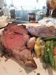 Prime rib with roasted vegetables. Prime Rib Baked Potato Fresh Mixed Vegetables Picture Of The Rivers Edge Knights Ferry Tripadvisor