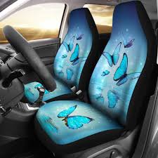 Neon Blue Butterfly Car Seat Covers Lt04 Carseat Cover Car Seats Blue Butterfly