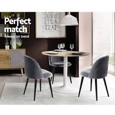 Filter benches dining chairs sofas stools ottomans, pouffes and beanbags occasional chairs ottomans & footstools pouffes, beanbags & floor cushions. Artiss Dining Chairs Chair Fabric Velvet Cafe Modern Seat Grey Black Set Of 2 Ebay
