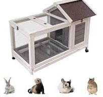 DHHU Jaula Para Conejos, Para Interiores Y Exteriores, Jaula De Madera Para  Conejos, Con Techo Impermeable Y Bandeja Extrau00edble, Casa De Mascotas ...