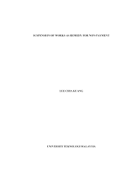 The respondents are made up of 100. Http Bic Utm My Files 2018 12 Lee Chia Kuang Suspension Of Works As Remedy For Non Payme Pdf