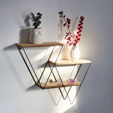 From or pertaining to spain. Truu Design Etagere Murale Flottante Decorative En Bois Triangle Walmart Canada