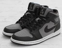 Black And Gray Air Jordan 1 Mid Air Jordan 1 Mid Cool Grey Black Air Jordans Popular Sneakers Nice Shoes