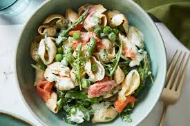 Here is a simple smoked salmon pasta salad that used up the last of some smoked salmon we i take no credit for the idea; Smoked Salmon Pasta Salad Olive Mango