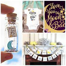 Love You To The Moon And Back Baby Shower Theme Moon Stars Baby Shower Moon Baby Shower Baby Shower