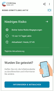 Corona app warn ios warning bild tracing sie adjusted needs still native should exposure aussehen apple wird vorschau zur screenshots. Risk Status Info Stuck At 13 Of 14 Days Active Issue 796 Corona Warn App Cwa App Android Github