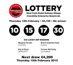 pin by west cork model railway village on lotto results