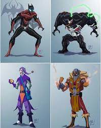 Dc Marvel Combo Fanart Batman Dessin Anime Batman