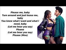 Moi s'il vous plaît, bébé. Cardi B Bruno Mars Please Me Lyrics Youtube