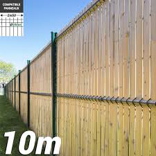 Brise Vue En Lattes Bois Pour Panneaux Rigides En Maille De 50mm 10m Latte Bois Grillage Rigide Panneau Rigide
