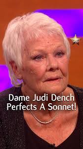 Dame #JudiDench performs a spellbinding sonnet!, Watch The Graham Norton  Show