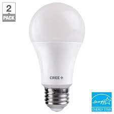 Cree 60w Equivalent Bright White 3000k A19 Dimmable Exceptional Light Quality Led Light Bulb 2 Pack Ta19 08030mdfh25 12de26 1 12 The Home Depot
