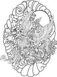 Set of monochrome icons with japanese alphabet katakana vector. Japanese Peacock Tattoo Asian Phoenix Fire Bird Tattoo Design Colorful Wandposter Poster Fliegen Flucht Feuer Myloview De