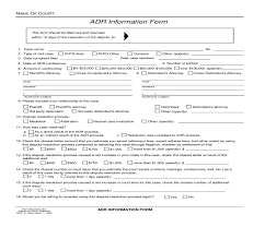 Adr Information Form Alternative Dispute Resolution Form California