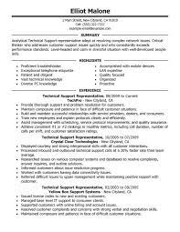 Technical Support Resume Sample Cover Letter For Resume Resume Skills Resume Examples