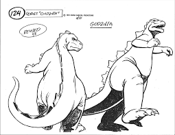 Godzilla Model Sheet By Doug Wildey Cartoon Drawings Coloring Pages Monster Art