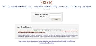 Ösym sonuç haberleri en güncel gelişmeler ve son dakika haberler. Ales 2021 Sonuclari Aciklandi Iste Osym Sonuc Sorgulama Ekrani