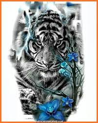This tiger tattoo allows us to feel that the tiger is peeking over the edge of some obstruction. Guru Meinmodus Com Tattoo Zeichnungen Tatowierungen Fur Frauen Tattoo Skizzen Minimalistische Tattoos Geometrische Tattoos Aquarell Tattoos Tiger Tattoo Design Tiger Tattoo Animal Tattoos