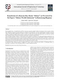 No tahun title author objective variable type result key country sample significantly positive relationship between employee empowerment y and employee retention significantly positive relationship between employee training and y institute higher learning 1 2012 employee retention. Pdf Fanaticism Of A Korean Boy Band Shinee As Perceived By K Popers Shinee World Indonesia In Karawang Regency