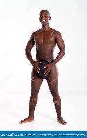 Nude african american man stock photo. Image of fashion 