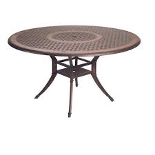 Zoomed Garden Treasures Herrington 54 Cast Aluminum Round Patio Dining Table 530 Patio Dining Table Patio Table Dining Table