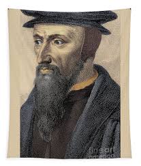 John Calvin, detail Tapestry by French School