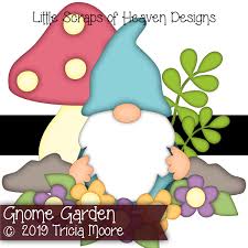 Gnome Garden A Cute Spring Gnome Garden Set Including An Adorable Gnome A Mushroom Stones Leaf Spray And Flowers Clipa Gnome Garden Gnomes Gnome Pictures