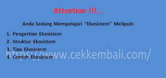 Pengertian Ekosistem Struktur Tipe Dan Contoh Ekosistem Materi