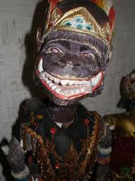 They are constructed similarly to wayang kulit figures, but from thin pieces of wood instead of leather, and, like wayang kulit figures, are used as shadow puppets. Wayang Golek Puppets Pangandaran Photo