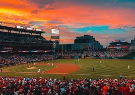 The external area of the park had lots of identifiers that let you know what team played there. Your Guide To Washington Nationals Baseball Washington Dc Washington Nationals Baseball Washington Nationals Nationals Baseball