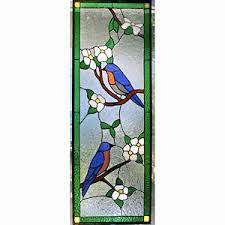 Our glass workers are true artists, painting with colored glass and creating colored light. Hand Crafted Stained Glass Panel Bluebirds In Dogwood Tree By A Glass Menagerie Custommade Com