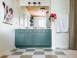 No need to shell out thousands to freshen up the look of a kitchen or powder room. How I Painted Yes Painted Our Bathroom Floor Love Renovations