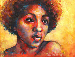 We are very proud to welcome Kyndall Potts to Hayley Gallery. Her portraits  are both vibrant and hauntingly beautiful. We would love to show you the  fabulous horse painting she also brought