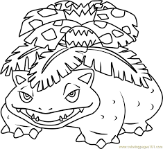 Venusaur coloring page from generation i pokemon category. Venusaur Coloring Page Novocom Top