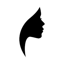 Beautiful Woman Profile Silhouettes With Elegant Hairstyle Vector Female Profile Face Profile Drawing Woman Face Silhouette