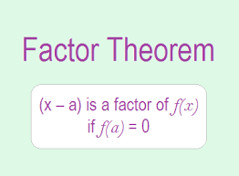 Factor Theorem Factor Theorem Theorems Polynomials