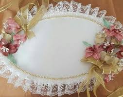 اعمال يدوية بسيطة افكار رائعة لديكورات و طريقه تزيين صينية الشبكه بالخطوات والخطوات لتقديم الذهب rose embroidery wedding glass decor