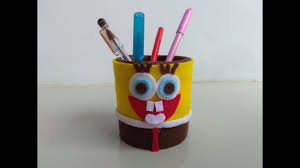 Cra Membuat Tempat Pensil Spongebob Youtube