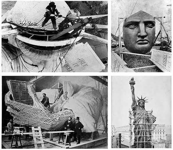 Image result for statue of liberty construction image"