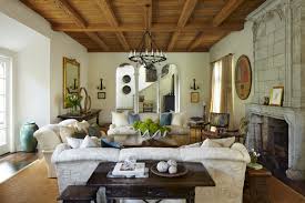 Living Room By Katherine Shenaman Interiors Pecky Cypress Arches Beams Turquoise Pillows Wood Square Cof With Images Mediterranean Living Rooms Home Interior Design